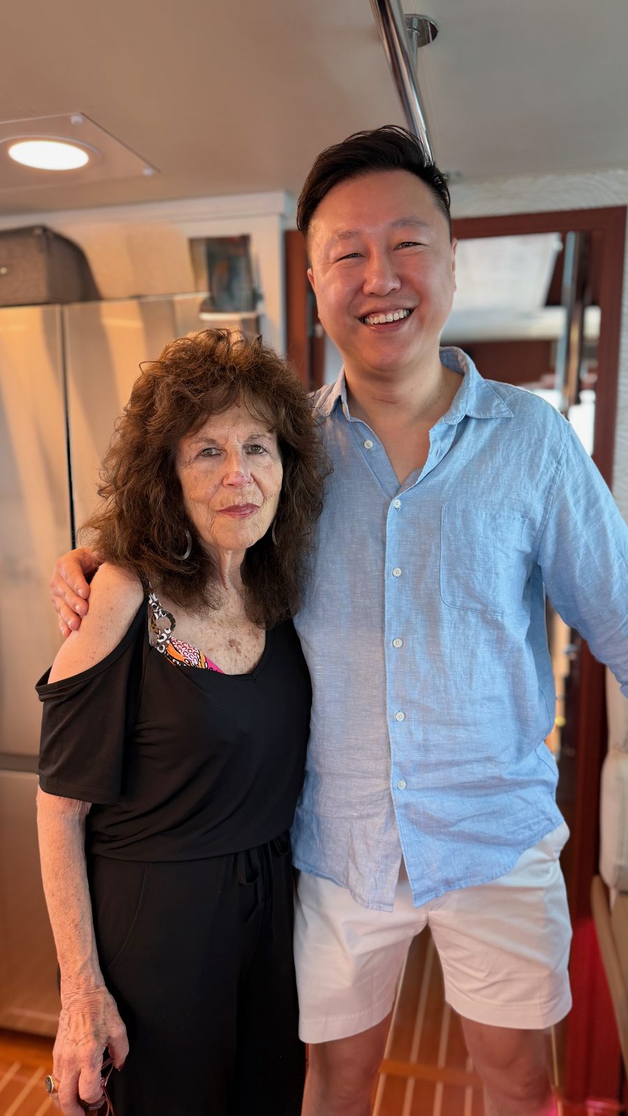 Vice Norris Liu and guest aboard Siberian Dream